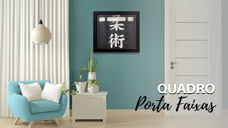 Quadro Porta Faixas Personalizado Jiu-Jitsu, Karatê, Judô