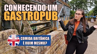 COMIDA BRITANICA EM UM TIPICO PUB | COMIDA INGLESA | COMIDA DE PUB É RUIM? comida boa no reino unido