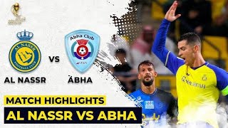 Al Nassr vs Abha 2 - 2 Highlights & All goals HD 🔥 Ronaldo show - Tali'sca score