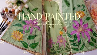 🌸 My hand painted outfit ✨ Fabric Painting on dress 🪞🕊️ Hand Painting idea