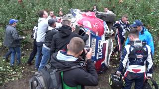 Kasperczyk / Syty - shakedown crash - wypadek - Rajd Nadwiślański 2015