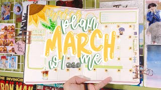 plan with me | march 2019 k-pop bullet journal setup