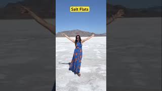 Esse é o Salt Flats em Utah. É uma área enorme de sal . #viagem #experiencia