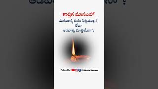 కార్తీకమాసం లో మగవారు దీపాలు వెలిగించవచ్చా ?