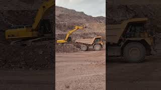 Excavator liugong loading dumper KOMATSU  Haulpack  mining work #komatsu #excavtor #mining