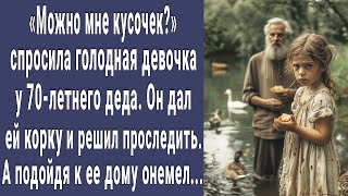 Можно мне кусочек? спросила малышка у 70-летнего деда кормящего птиц. А проследив за ней дед онемел