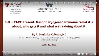 Nasopharyngeal Carcinoma: What it’s about, who gets it and what we’re doing about it