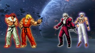 Mugen Street Fighter Ryu,Ken vs kof Rugal,Orochi