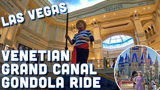 Gondola Ride at Grand Canal Shoppes at The Venetian Resort Las Vegas