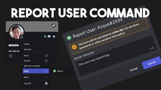 Discord.js v14 - Reporting User Command with Modals