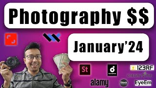 Photography earnings in January 2024. Passive income from Photography in January 2024