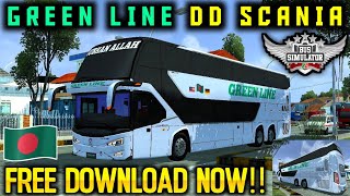 Release Green Line DD Scania K410 Bus Mod For Bussid || গ্রীন লাইন বাস মোড বাস সিমুলেটর ইন্দোনেশিয়া