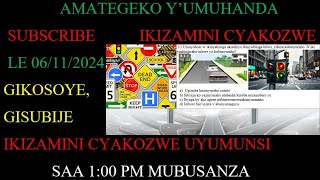 AMATEGEKO Y’UMUHANDA🚨🚔IBIBAZO N’IBISUBIZO🚨🚔BY’IKIZAMI CY’URUHUSHYA RWAGATEGANYO CYAKOZWE 06/11/ 2024