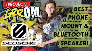 Best Phone Mount for the Honda Grom PLUS Bluetooth Speaker from Scosche!!