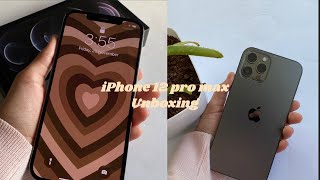 🍎 iPhone 12 pro max unboxing 📦 (graphite)