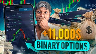 1$ to 11,000$ My 100% MOBILE Binary Options Trading Strategy! Trading tutorial