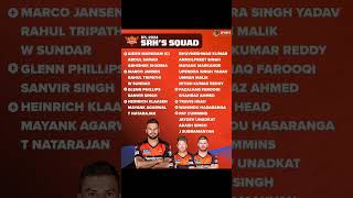 SRH squad in ipl 2024 #sunrisershyderabad #cricket #ipl #shorts