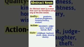 #Abstract_noun #shorts #viral #education #youtubeshorts#shortsvideo#noun#viralshorts#englishgrammar