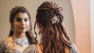 25 + bridal reception hairstyle for medium hair # shorts