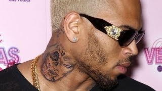 CHRIS BROWN TATTOO OF RIHANNA'S BEATEN FACE