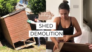 Shed DEMOLITION + furniture building | VLOG