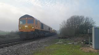 59 003 & 73 961 GBRf Eastbound at Ford Station