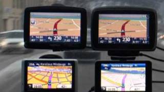 GPS navigacijų TomTom ir Garmin video palyginimas. Kaunas.