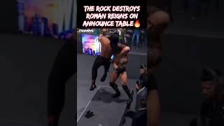 The Rock Destroys Roman Reigns On The Annouce Table WWE 2k23 Gameplay #shorts #wwe #wwe2k23