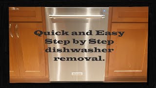 Quick and easy step by step how to remove a dishwasher. Easy to follow dishwasher removal guide.