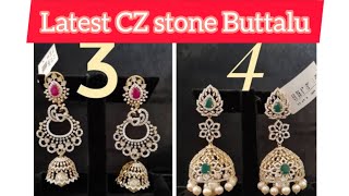 Latest CZ Stone Jhumkas || 2023 Model Heavy Buttalu || Women's Trending Collection