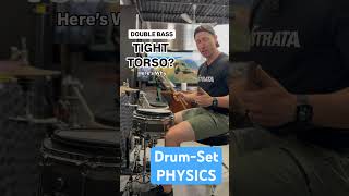 Tight Torso During Double Bass? Why? Mechanics for Drummers 🥁 🧠#drumlesson #doublebass