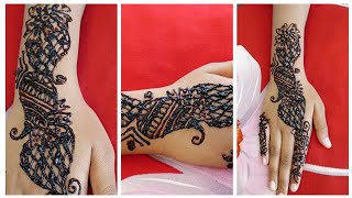 Easy unique and simple Mehndi design_beautiful Mehndi design_New Mehndi design for back hand