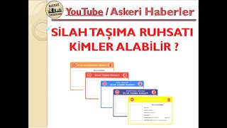 Silah Taşıma Ruhsatı Kimler Alabilir ?