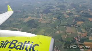 A220-300 LUFTHANSA/Air Baltic Landing at Munich airport