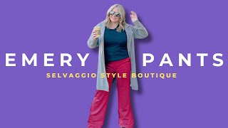 Wide Leg button pant fit video and print preview- EMERY