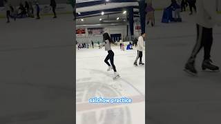 practice with friends! 😊 #iceskating #figureskating #salchow