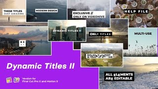 Top Apple Motion Projects: Dynamic Titles II | Final Cut Pro X