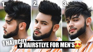 3 Best HAIRSTYLES For Men's With 1 HAIRCUT😍 | Ladko ke liye 3 Best Hairstyle