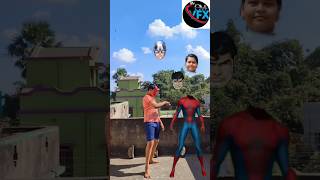 Matching the Spider-Man face I put my face when the Spider-Man face is not matching#viral#omvfx.....