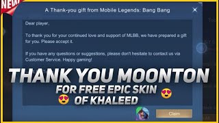 THANK YOU MOONTON FOR FREE “WAVE STRIDER EPIC SKIN OF KHALEED”😍SKIN REVIEW | MLBB | GODXWARRIOR