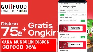 cara baru dapatkan diskon gofood 75% | cara munculin voucer gofood 75% dengan aplikasi F1vm