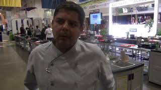 Chef Hemant Bhagwani  making his cauliflower chard @ Royal Fair # 7