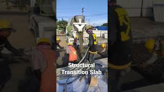 Pouring Concrete and Vibrator for Structural Transition Slab #Shorts