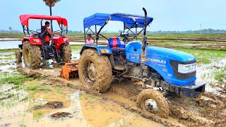 Sonalika Di 42 Rx Tractor Stuck in Mud | Solis Tractor Pulling Sonalika Tractor | Tractor Mud Video