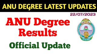 Degree Exam Results Latest Update || ANU Degree 3rd Semester Revaluation Results Latest Update 2023