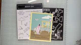 Stampin’ Up! Beach Day Birthday Card Tutorial #diy #cardmaking #designerseriespaper #papercraft