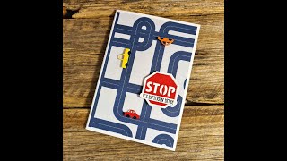 CARDMAKING Stop sign kids' handmade card