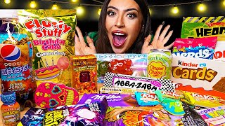 ASMR SECRET CANDY MYSTERY BOX *CURIOUS TASTE MENU TEST* UNIQUE SNACKS MUKBANG 먹방