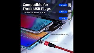 AUFU Magnetic Micro USB Type C Cable For iPhone Xiaomi Samsung Mobile Phone Fast Charging. V-46