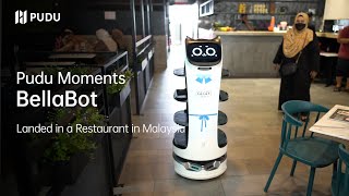 BellaBot delivers food & drinks in restaurant in Malaysia | Pudu Robotics